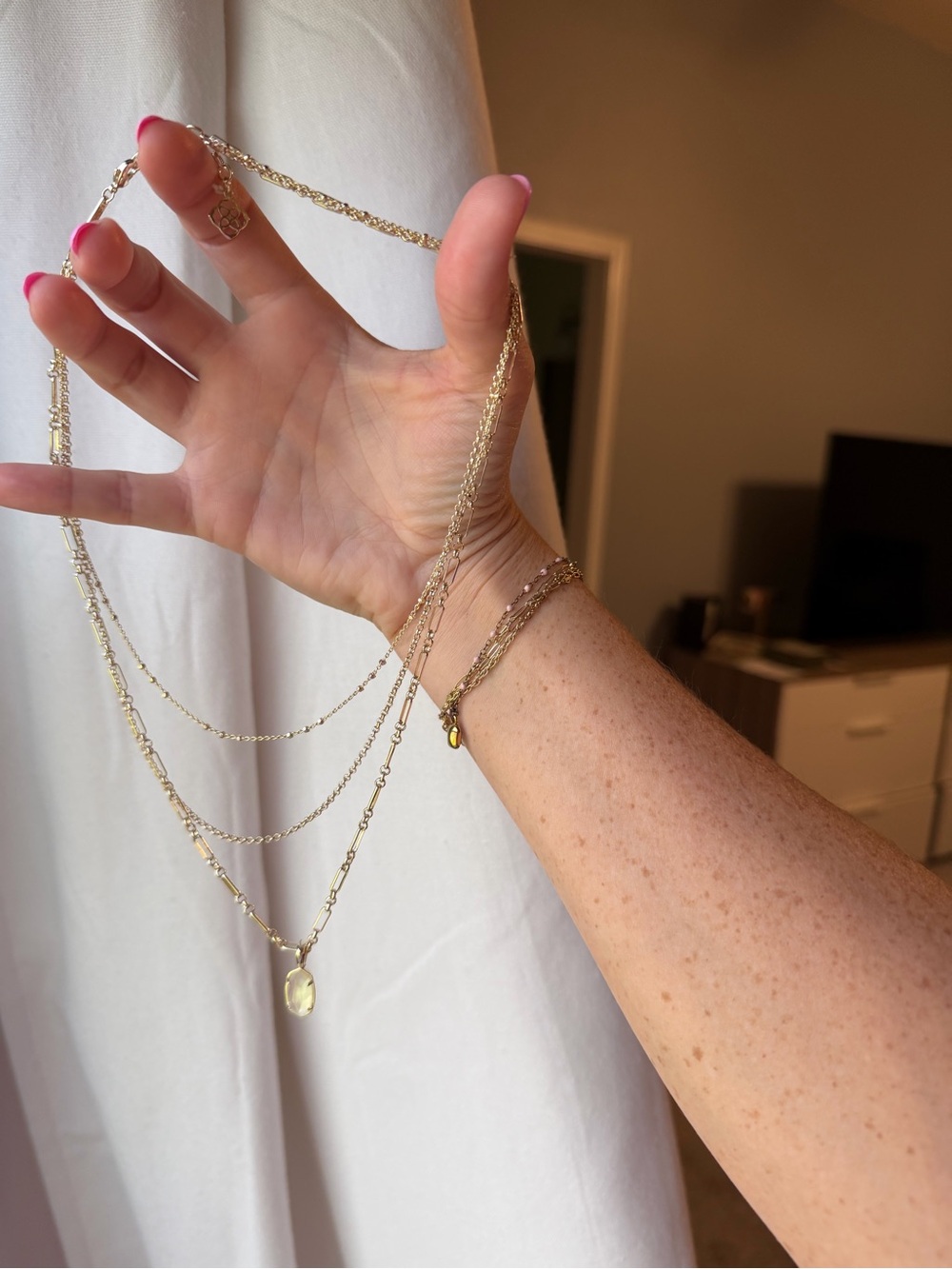 Kendra Scott Mini Elisa Triple Strand Layered Necklace